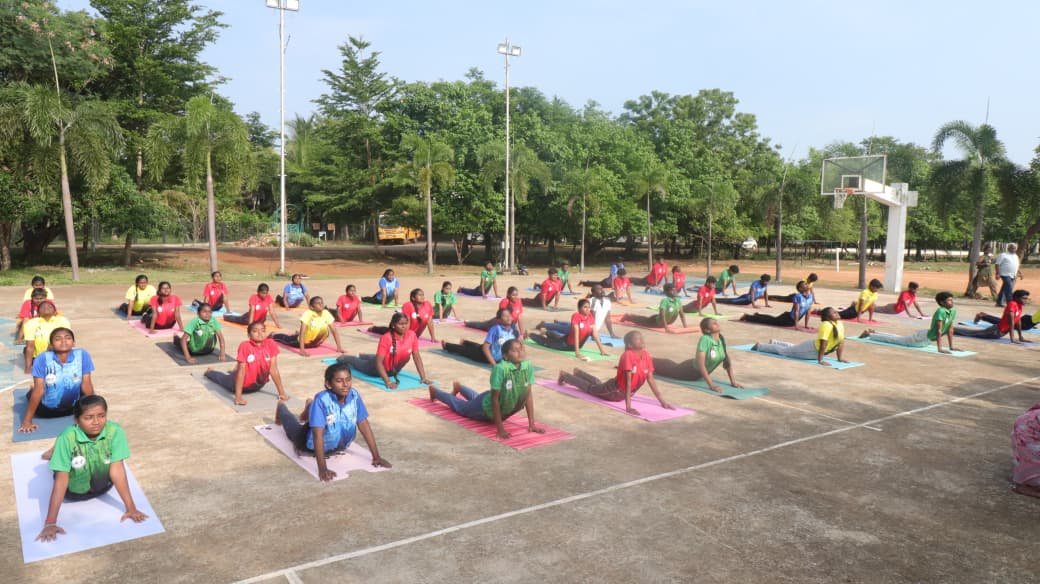சேது பாஸ்கரா வேளாண்மை கல்லூரியில் சர்வதேச யோகா தின விழா