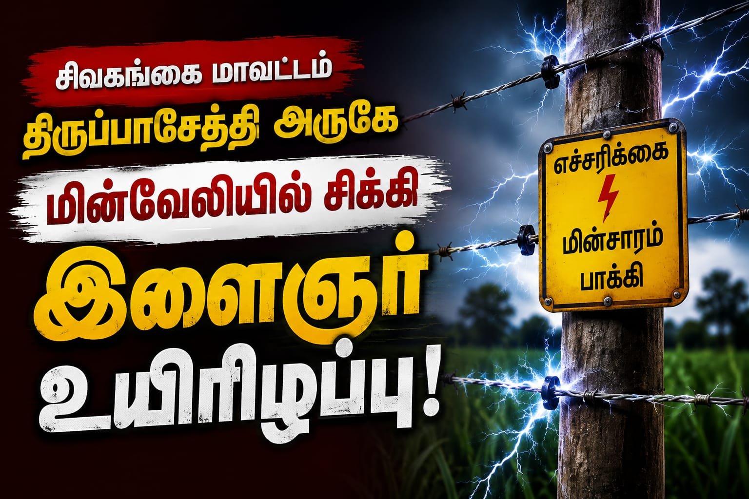 சட்ட விரோத மின்வேலியில் சிக்கி இளைஞர் ப*லி. 